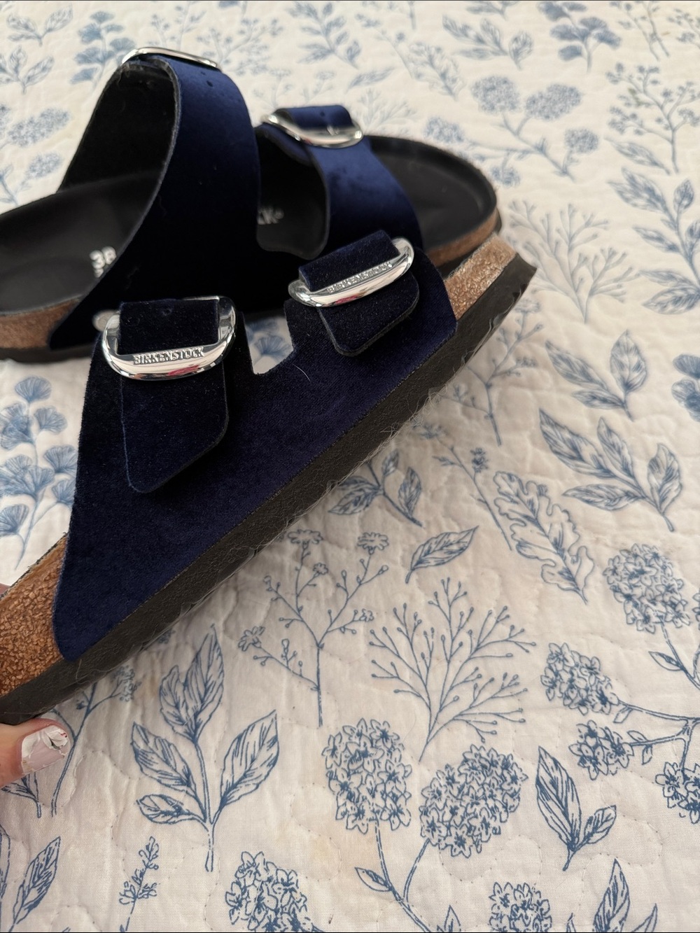 Birkenstock Navy Blue Double Buckle Sandals - Picture 5 of 8